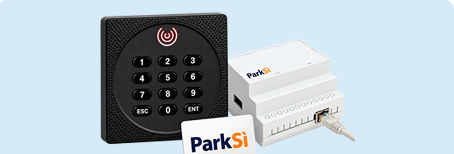 Tastierino RFID, elettronica ParkSì e tessera personalizzata per il controllo accessi