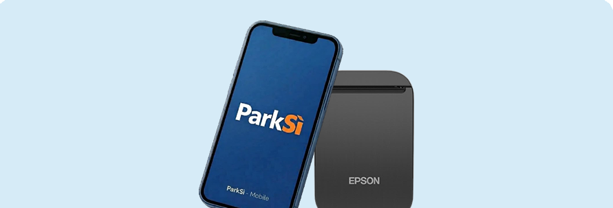 Smartphone e stampante portatile per ParkSì-Mobile
